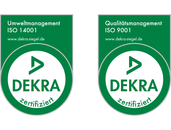 DEKRA Siegel ISO 14001 und 9001